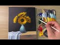 Acrylic Painting Sunflower Still Life