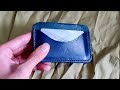 I Made an Aqua Themed Leather Cardholder in my Dorm Room