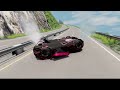 Massive Spike Strip Pileup Car Crashes #1 BeamNG DrivingBoomCrash