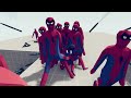 100X SPIDERMAN + 2X GIANT VS EVERY GOD - Totally Accurate Battle Simulator TABS