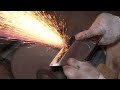 The Process of Making Butcher Meat Cleaver Knife from Rusted Railroad Steel Track