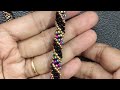 beaded multi colour twisted rope tutorial/seed beads spiral rope necklace/black beads jewelry set