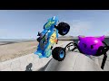 Epic Escape From McQueen Eater Giant Bot, Spider Eater MusicMan Eater in BeamNG Compilation#7