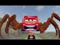 Epic Escape From Monster McQueen Eater, Megahorn, Lightning McQueen Eater Giant Bot|BeamNG.Drive