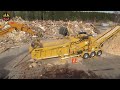 Dangerous Powerful Stump Removal Excavator Working, Incredible Wood Chipper Machines in Action