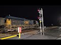 YN2 duo on CSX coal train passing Point of Rocks at night