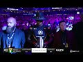 Israel Adesanya walks out to the Undertaker's theme song at #UFC276 in front of Vince McMahon & HHH