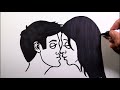 How to Draw a Man and Woman from Word Love (Wordtoon)