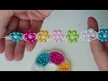 Colorful flower bracelet making