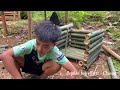 Orphan boy efforts - DIY a bamboo house for friend dog