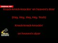 Knockin' On Heaven's Door - Guns N' Roses (Karaoke Songs With Lyrics - Original Key)