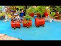 #Train planter for garden.Made planter with waste materials.#planter idea with empty  painting box .