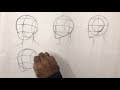 How to Draw Head in different angles using Andrew Loomis method Part 2- TURN ON SUBTITLES