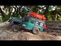 FMS FCX18 LAND CRUISER AND TRX4m taking on the trails