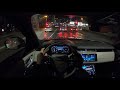 Range Rover VELAR V6 R-Dynamic - AMAZING premium ambient lights! - Night POV Test Drive. LED Matrix