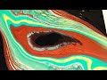 Eye to Agate Crystal Design - Open Cup Pour - Stretch - Acrylic Fluid Art