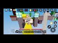 Playing Roblox Bedwars trying to get to player lvl 10 but failed