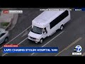 FULL CHASE: LAPD chasing suspect in stolen Children's Hospital van