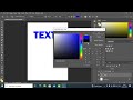 Photoshop text fonsize font colour how to do