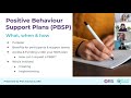Behaviour Support Plans Webinar