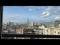 Eiffel Tower Balcony View Paris Relaxing with Natural City Sounds, Sky and Clouds