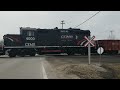 CEMR 4000 GP9RM moving cars at the transcona yard