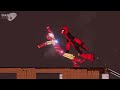 Spider-Man and Ironman vs Deadpool and Wolverine on Lava in People Playground
