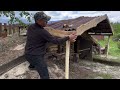 Dugout Shelter Building | 2 rooms underground | Made a double roof | Overnight in a dugout