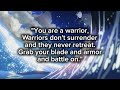 No retreat, No surrender; that is a Warrior