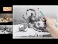 Still-life drawing with Graphite pencil | Time-lapse