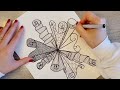 Pattern Drawing | Follow Along Tutorial | Trendy Pen Art | Art Therapy | Zentangle |