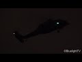 Chinook & Blackhawk helicopters in action at night