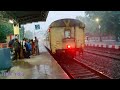TRAIN IN EXTREME HEAVY RAINFALL - HOWRAH AZIMJANG EXPRESS - INDIAN RAILWAYS