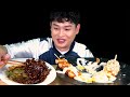 SUB 치즈퐁듀&라면땅 핫도그 소떡소떡 달콤치즈볼 자메이카통다리구이 짜왕 먹방~!! Cheese Fondue With Corn Dog Roasted Chicken MuKBang~!