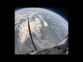 This is what a solar eclipse looks like from a weather balloon