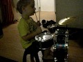 Isaac's first drum set!