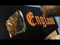 Sign Painting a traditional (imitation) gold leaf PUB SIGN with a blended shadow - hand lettering