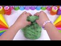 Satisfying Video How To Make Makeup Slime Mixing Glitter Eyeshadow Piping Bag Cosmetics🌈Mina Slime#3