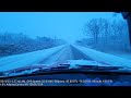 Car Off The Road In Snowstorm