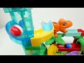 Satisfying Building Block coaster ☆ Marble Run ASMR Big Dinosaur and marble launcher course