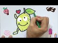 How To Draw a Cute Lemon | рисуем лимон для детей | Bolalar uchun limon rasm chizish