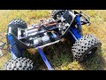 Arrma Outcast VS Traxxas Xmaxx. New M2C steering bellcrank & motor mount with a mesh adjuster.