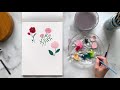 5 EASY Gouache Flowers for Beginners (How to paint with Gouache Tutorial)