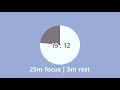 집중 타이머, 보이는 타이머,뽀모도로 25분 | Pomodoro, Focus Timer, Visual Timer 25 minutes