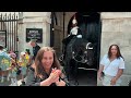 KINGS GUARD & CORPORAL HOLD BACK LAUGH WHEN HORSE DID THIS! | Horse Guards, Royal guard, Kings Guard