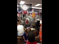 Me at the guitar center drum off