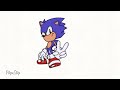 7 Iconic sonic poses in the Toei Sonic style.