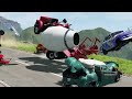 Massive Spike Strip Pileup Crashes #67 – BeamNG Drive | CrashBoomPunk