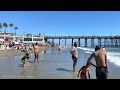 [4K] Oceanside Beach in San Diego County California USA - 4th of July Walking Tour & Travel Guide 🎧