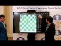 Hikaru Nakamura and Vidit Gujrathi analyse their game in the live broadcast | FIDE Grand Swiss